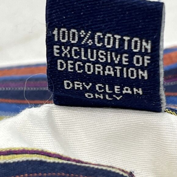 Robert Graham XXL White LS Casual Button Up Shirt Striped Flip Cuff Embroidered - Picture 11 of 12